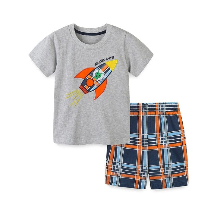 Boys Clothing Sets For Summer Boys Tops + Shorts Bennys Beauty World