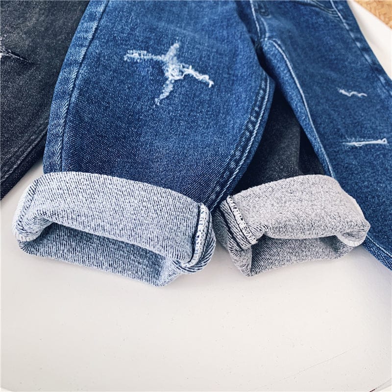 Boys  Fleece Jeans Straight Trousers Trendy Children s Clothing Bennys Beauty World