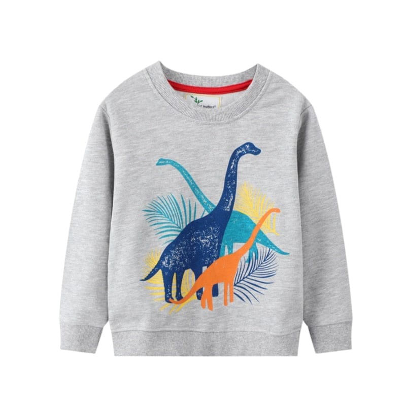 Boys Girls Dinosaurs Embroidery Kids Sweatshirts Bennys Beauty World