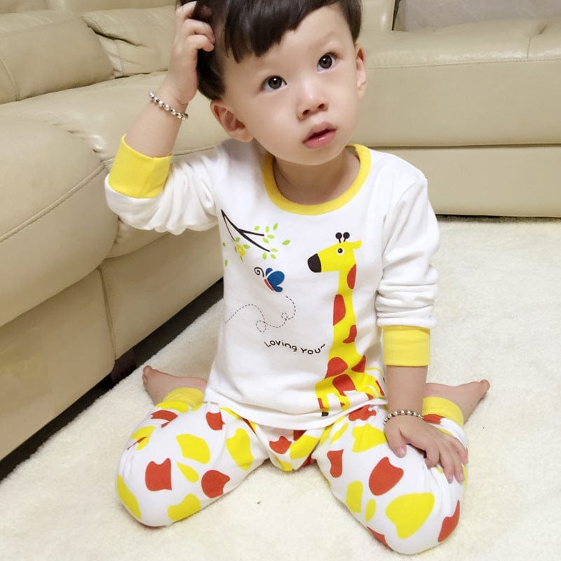 Boys Long Johns Suit Pure Cotton Long Sleeved Clothes Bennys Beauty World