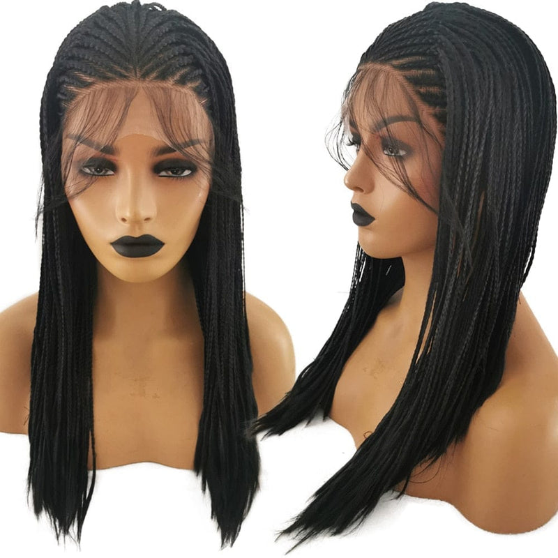Braided Box Braids Wigs High Temperature Fiber Hair Synthetic Lace Front Wig For Women Bennys Beauty World
