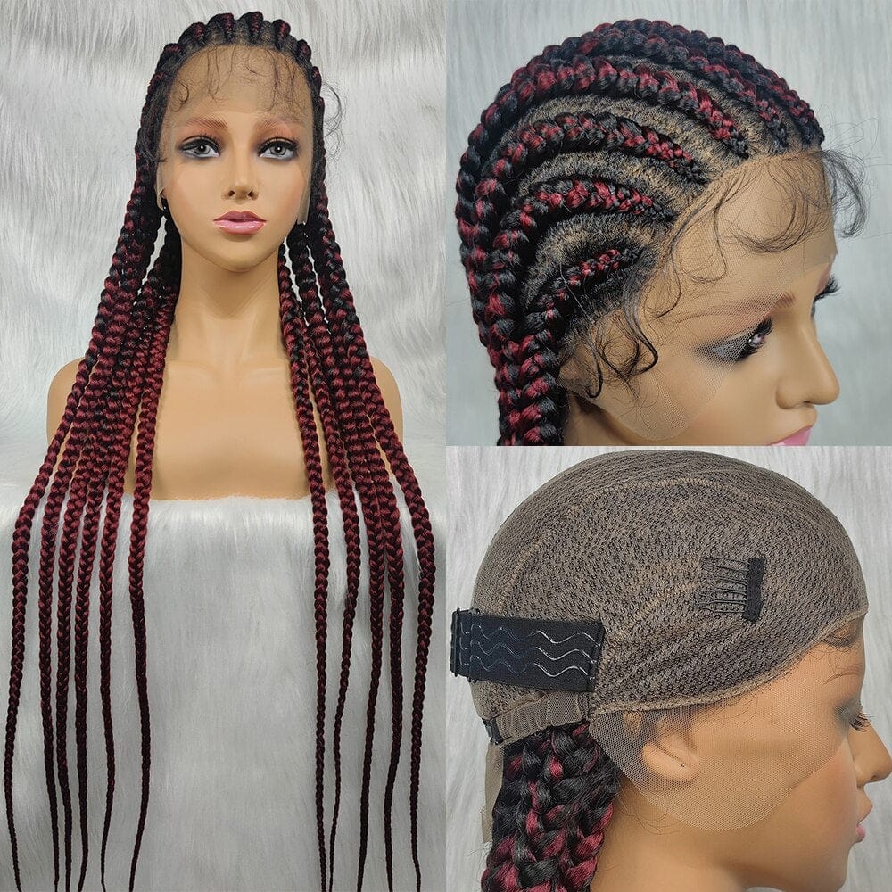 Braided Wigs Full Lace Wig 36inches Synthetic Box Braids Bennys Beauty World