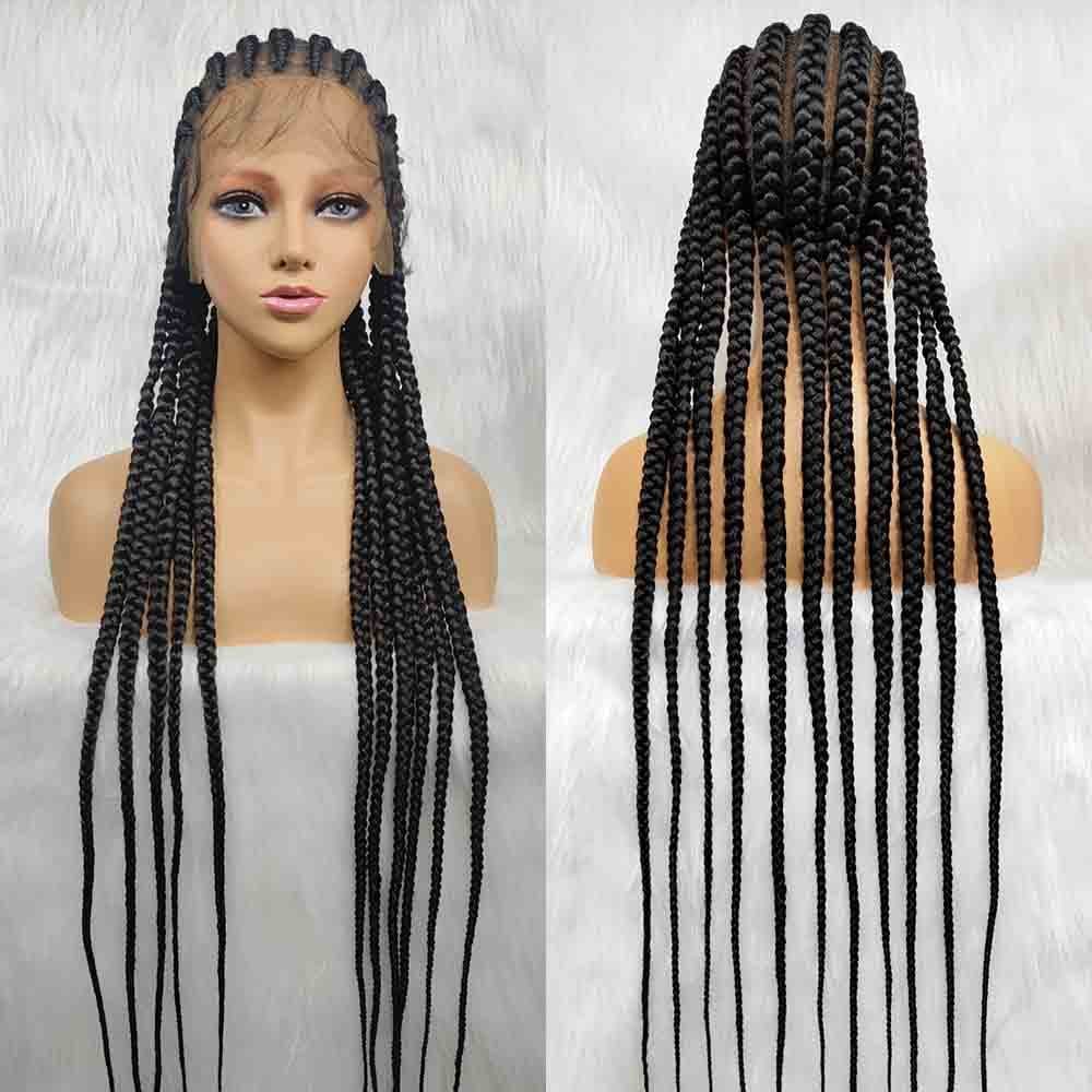 Braided Wigs Full Lace Wig 36inches Synthetic Box Braids Bennys Beauty World