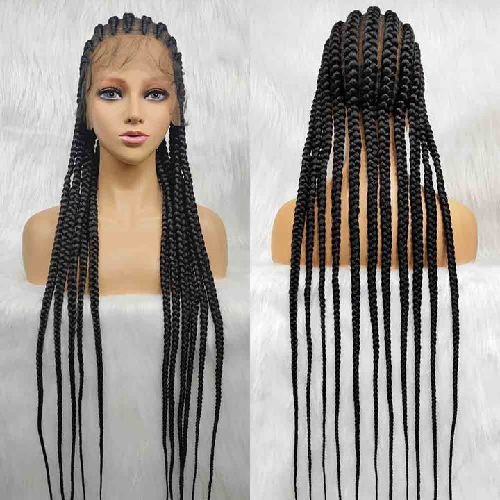 Braided Wigs Full Lace Wig 36inches Synthetic Box Braids Bennys Beauty World