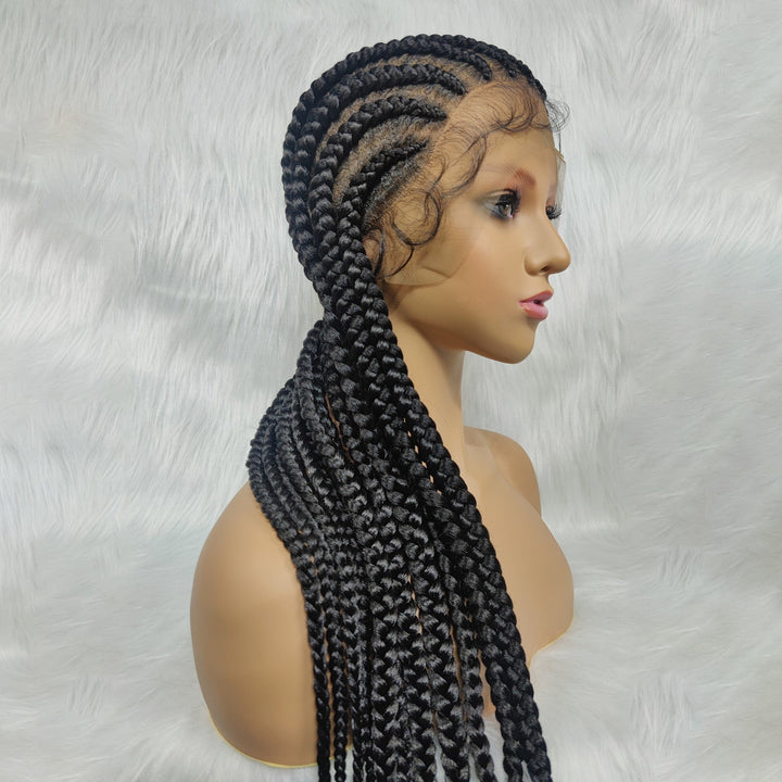 Braided Wigs Full Lace Wig 36inches Synthetic Box Braids Bennys Beauty World