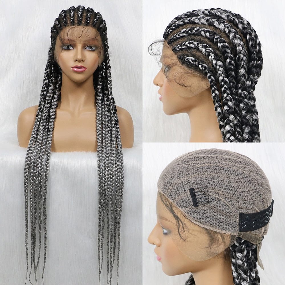 Braided Wigs Full Lace Wig 36inches Synthetic Box Braids Bennys Beauty World