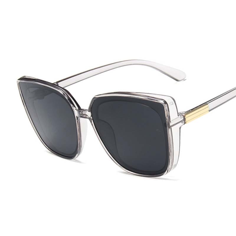 Brand Designer Cat Eye Sunglasses Woman Vintage Black Mirror Sun Glasses Bennys Beauty World