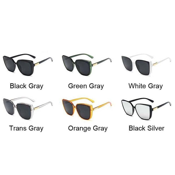 Brand Designer Cat Eye Sunglasses Woman Vintage Black Mirror Sun Glasses Bennys Beauty World