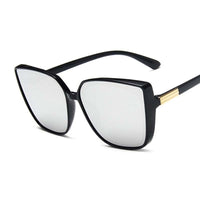 Brand Designer Cat Eye Sunglasses Woman Vintage Black Mirror Sun Glasses Bennys Beauty World
