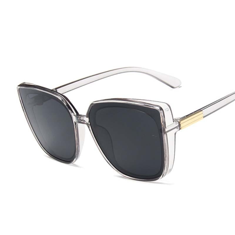 Brand Designer Cat Eye Sunglasses Woman Vintage Black Mirror Sun Glasses Bennys Beauty World