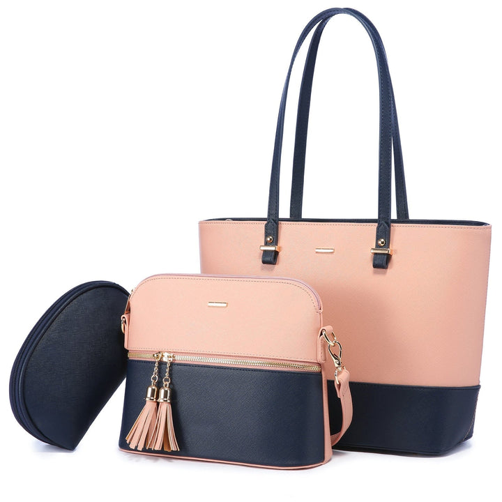 Brand Designer PU Leather Ladies Hand bag 3 pcs Bennys Beauty World