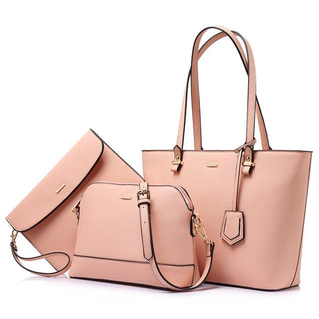 Brand Designer PU Leather Ladies Hand bag 3 pcs Bennys Beauty World