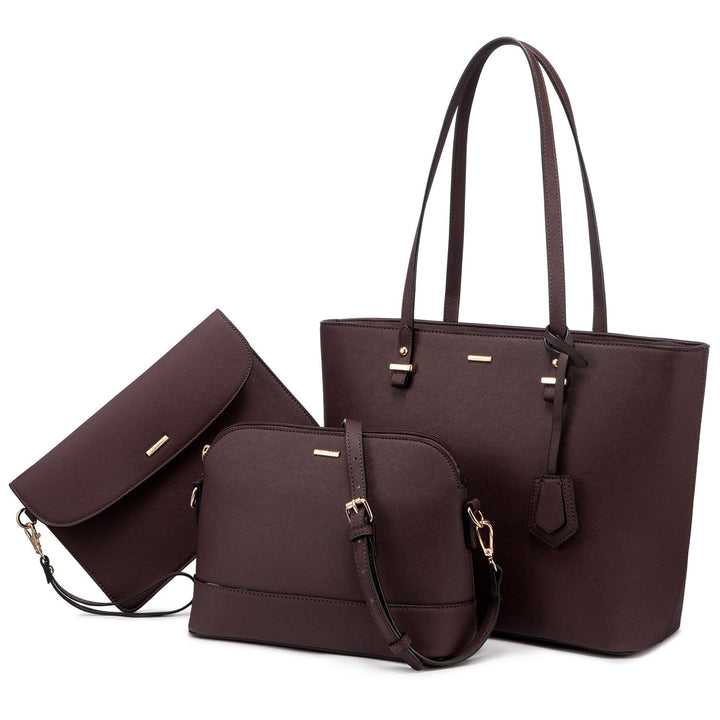 Brand Designer PU Leather Ladies Hand bag 3 pcs Bennys Beauty World