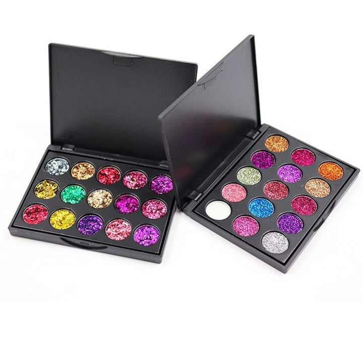 Brand Glitter Eyeshadow 15 Color Glitter Eyes Palette Bennys Beauty World