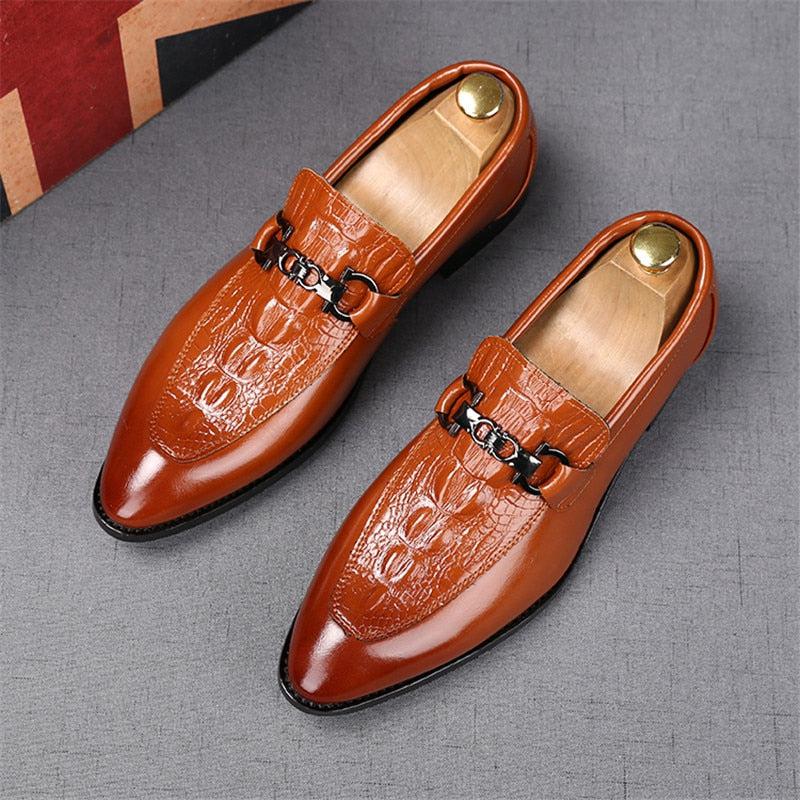 Brand Men's Loafers Fashion Pointed Toe Slip On Shoes Bennys Beauty World