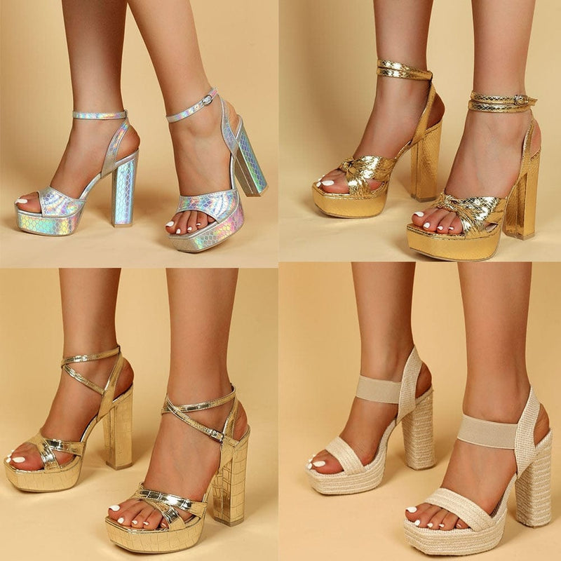 Brand New Ladies Colorful Platform Sandals Bennys Beauty World