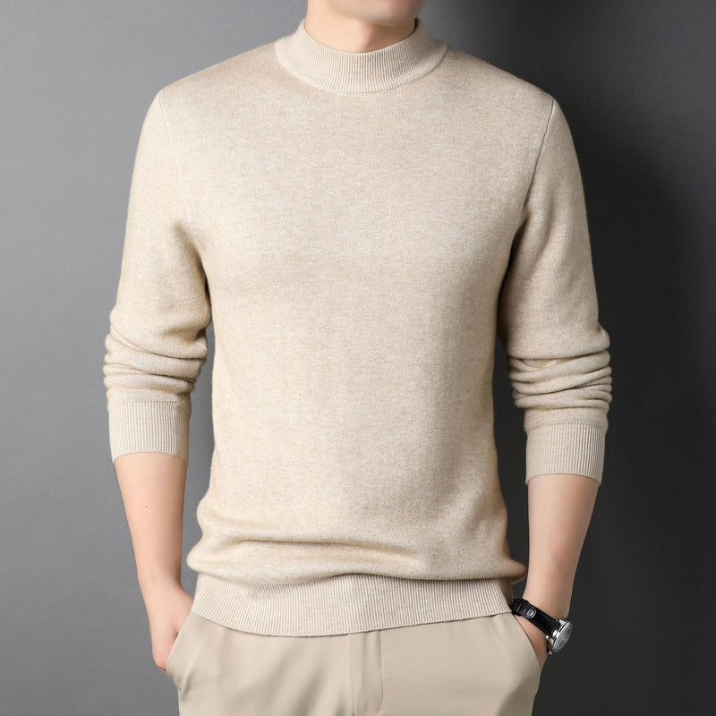 Brand New Men's Cashmere Sweater Half Turtleneck Men Sweaters Bennys Beauty World