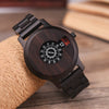 Brand Wood Watch Ebony Special Dial Display Quartz Timepiece Minimalist Design Bennys Beauty World