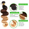 Brazilian Body Wave Hair Weave 3/4 Bundles With Closure Ombre Human Bundles Bennys Beauty World