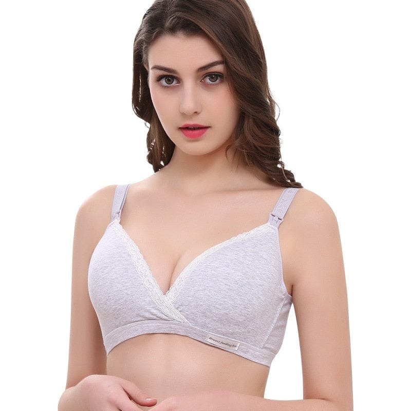 Large Size Cotton Nursing Bra Breathable Breastfeeding Bras for