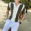 British Men's Slim Fashion Knitted Polo Shirt Bennys Beauty World