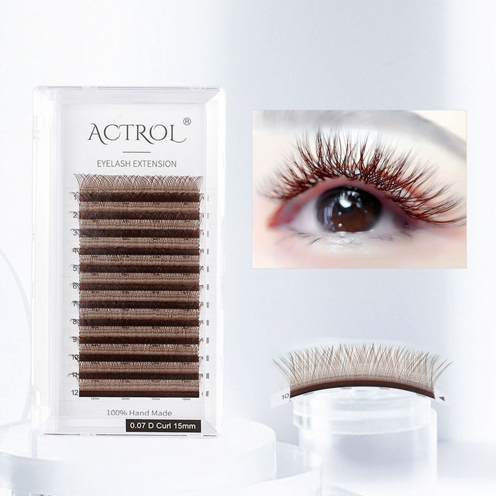 Brown  Natural Eyelashes Extension Makeup Mesh Net Bennys Beauty World