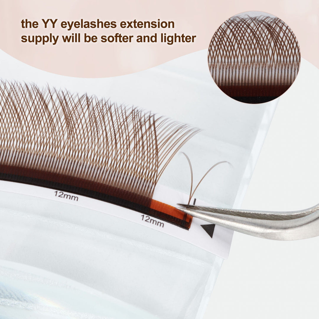 Brown  Natural Eyelashes Extension Makeup Mesh Net Bennys Beauty World