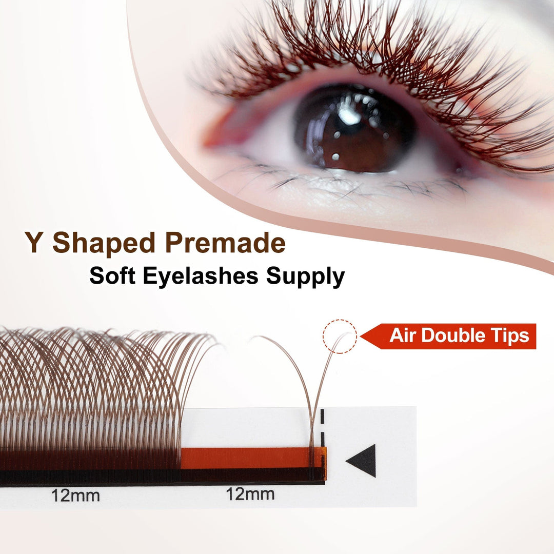 Brown  Natural Eyelashes Extension Makeup Mesh Net Bennys Beauty World