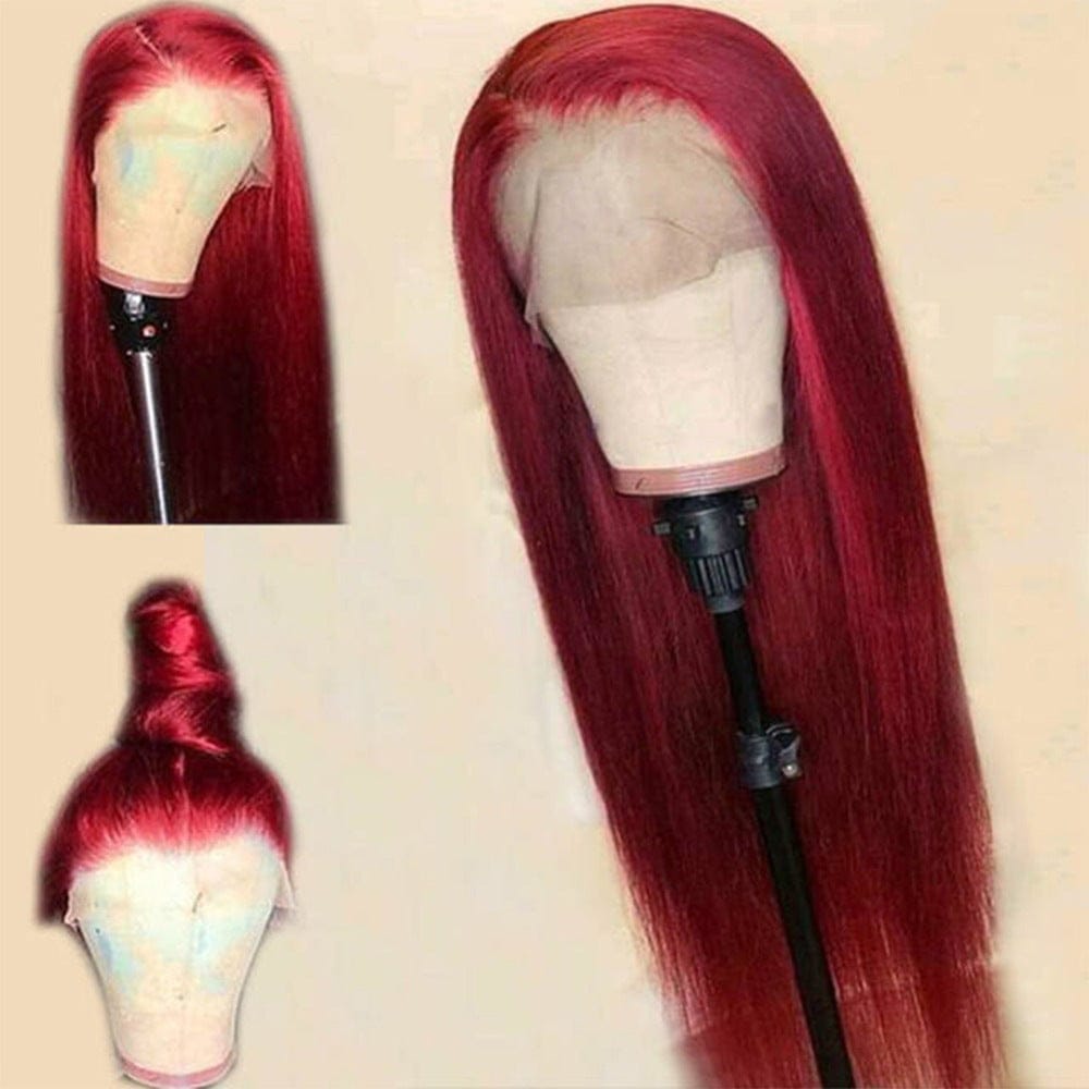 Burgundy Lace Front Human Hair Wigs Red Human Hair Wig Bennys Beauty World