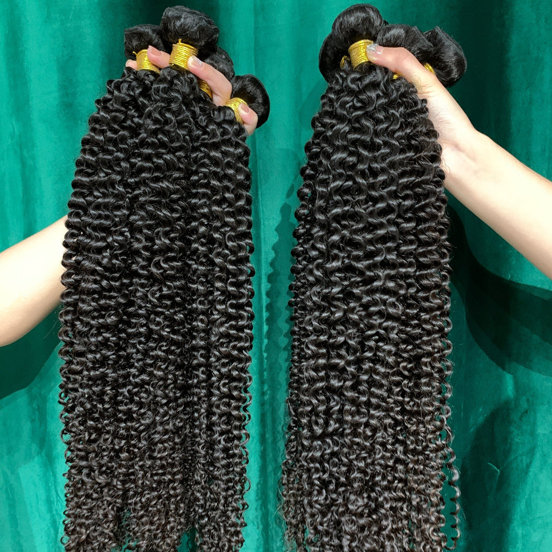 Cambodian Virgin Hair,Kinky Curly Human Hair Weave Extension Bennys Beauty World