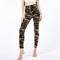 Camouflage Printed Elastic Leggings Camouflage Fitness Pant Bennys Beauty World