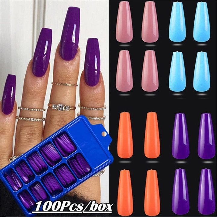 Candy Color Full Cover Matte False Fake Nails Extension False Nails Bennys Beauty World