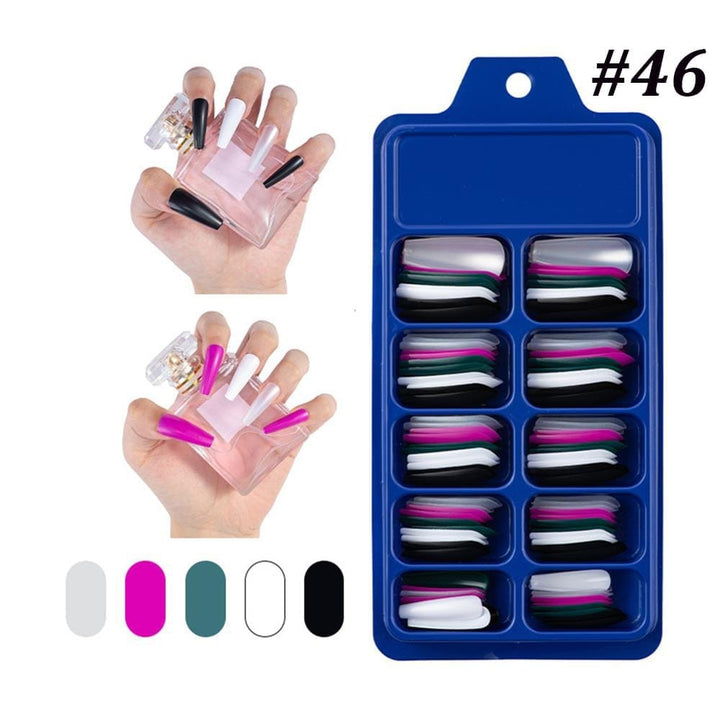 Candy Color Full Cover Matte False Fake Nails Extension False Nails Bennys Beauty World