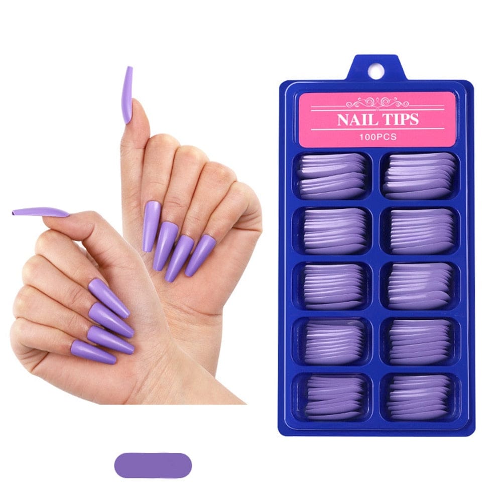 Candy Color Full Cover Matte False Fake Nails Extension False Nails Bennys Beauty World