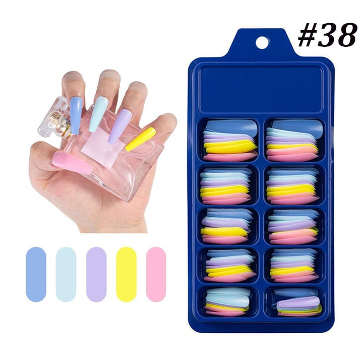 Candy Color Full Cover Matte False Fake Nails Extension False Nails Bennys Beauty World