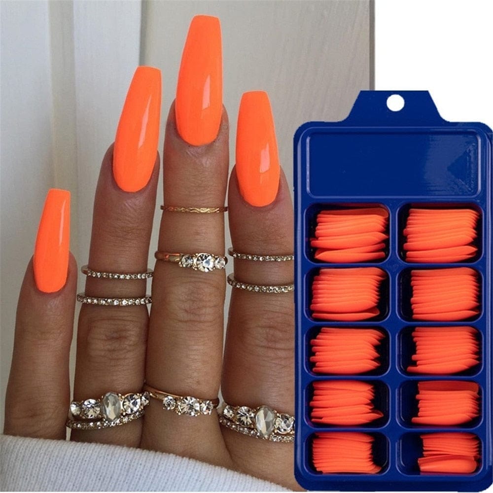 Candy Color Full Cover Matte False Fake Nails Extension False Nails Bennys Beauty World