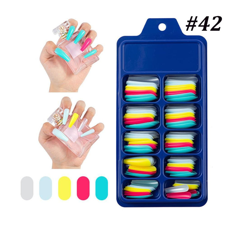 Candy Color Full Cover Matte False Fake Nails Extension False Nails Bennys Beauty World