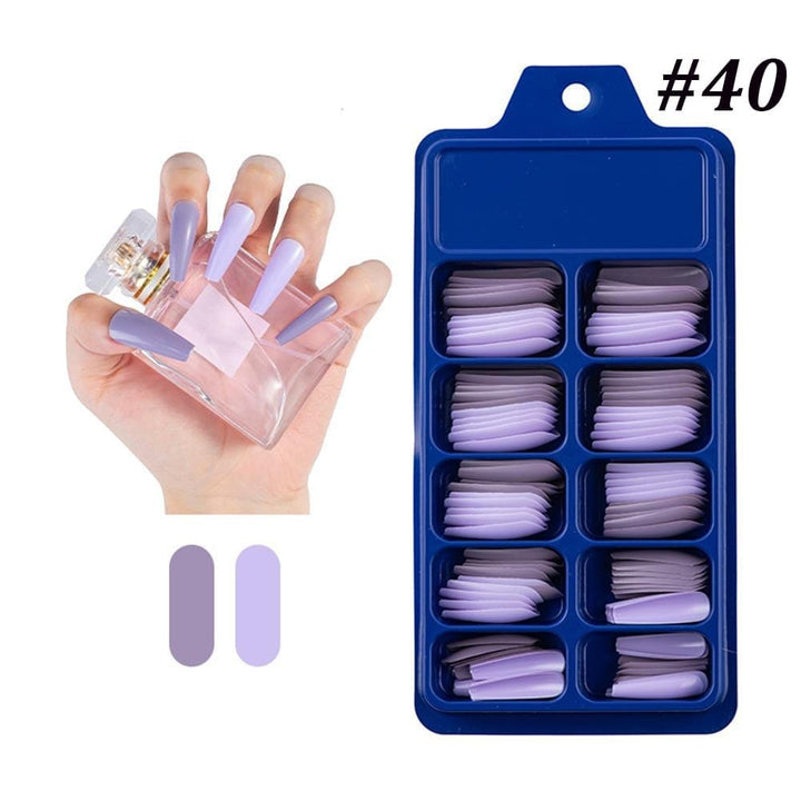 Candy Color Full Cover Matte False Fake Nails Extension False Nails Bennys Beauty World