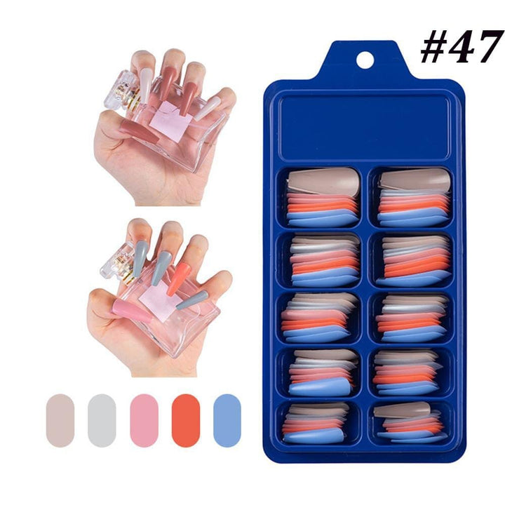 Candy Color Full Cover Matte False Fake Nails Extension False Nails Bennys Beauty World