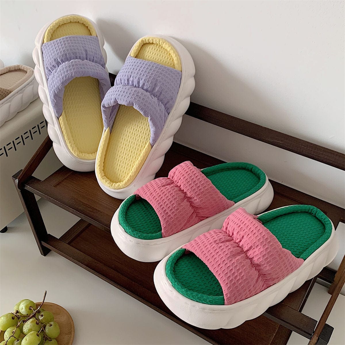 Candy Colored Cotton And Hemp Slippers For Home Use In Leisure Room BENNYS 