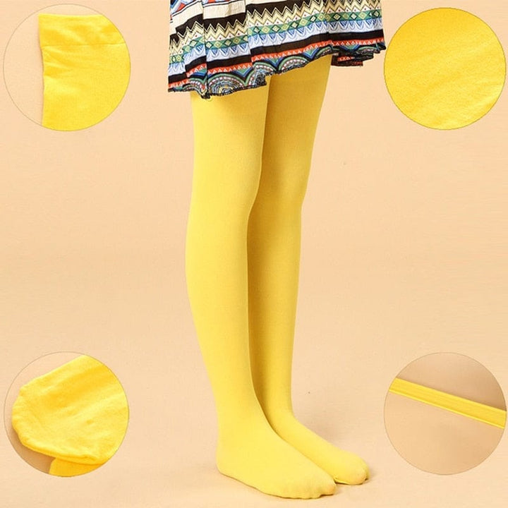 Candy color children tights  for baby girls kids cute velvet pantyhose Bennys Beauty World