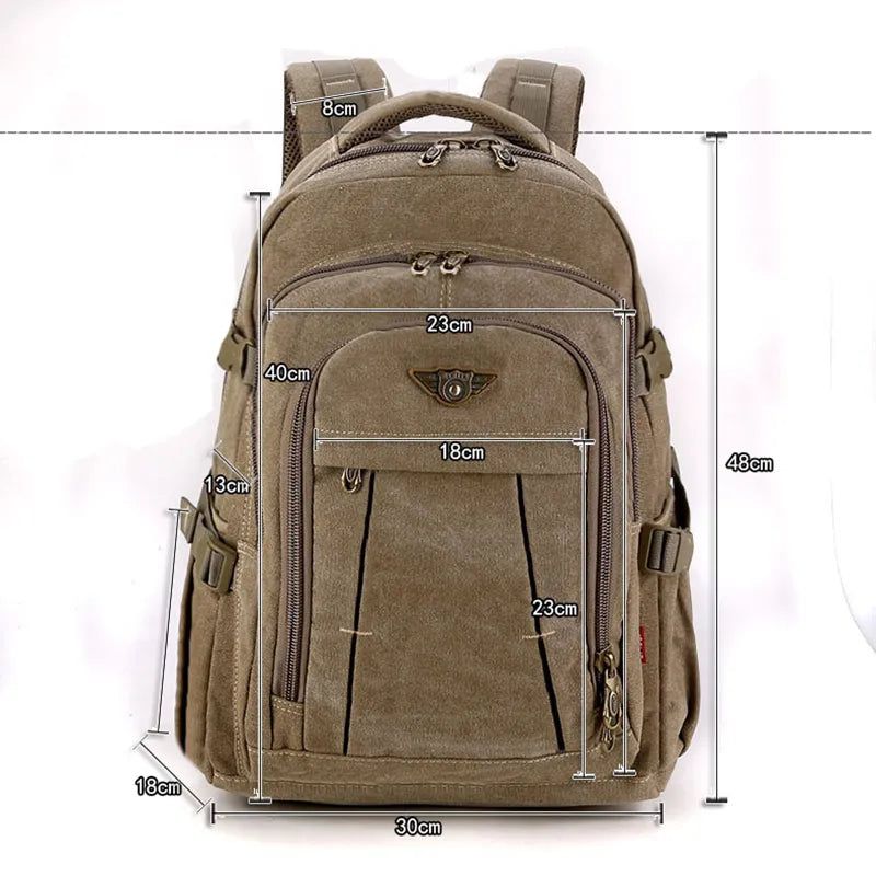 Canvas Military School Backpack Bennys Beauty World