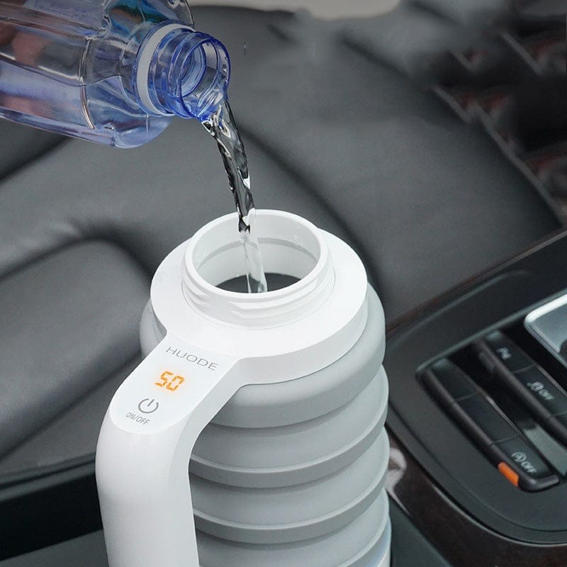 Car Folding Electric Heating Kettle Car Kettle Kettle Water Heater 12V Car Portable Bennys Beauty World