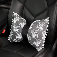 Car Lace Headrest Lumbar Support Car Short Plush Neck Pillow Fashion Car Interior Decoration Bennys Beauty World