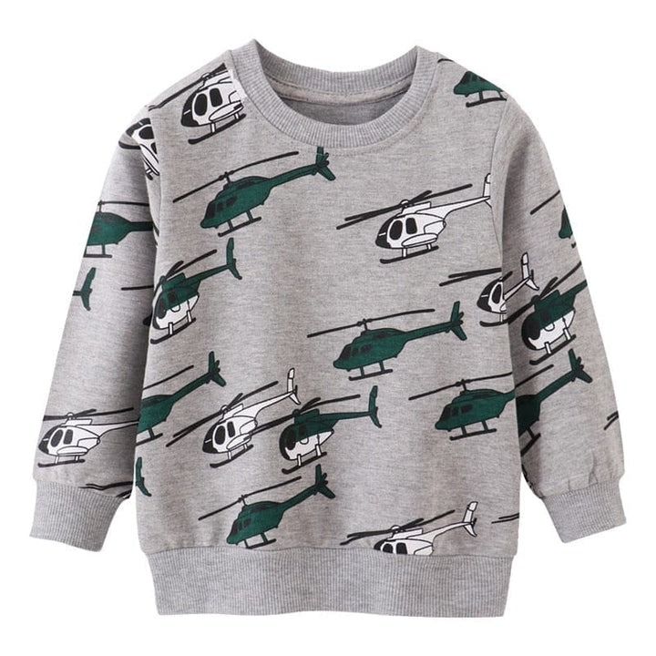 Cartoon Aircrafts Boys Sweatshirts For Toddlers Bennys Beauty World