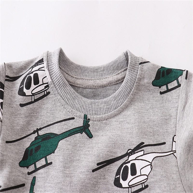 Cartoon Aircrafts Boys Sweatshirts For Toddlers Bennys Beauty World