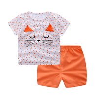 Cartoon Clothing Baby Boy Summer Clothes T-shirt Baby Girl Casual Clothing Sets Bennys Beauty World