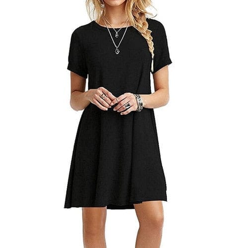 Casual Boho Beach Dresses Women's O-Neck Party Summer Dress Bennys Beauty World