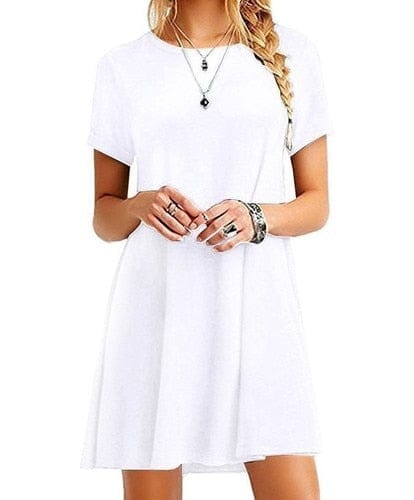 Casual Boho Beach Dresses Women's O-Neck Party Summer Dress Bennys Beauty World