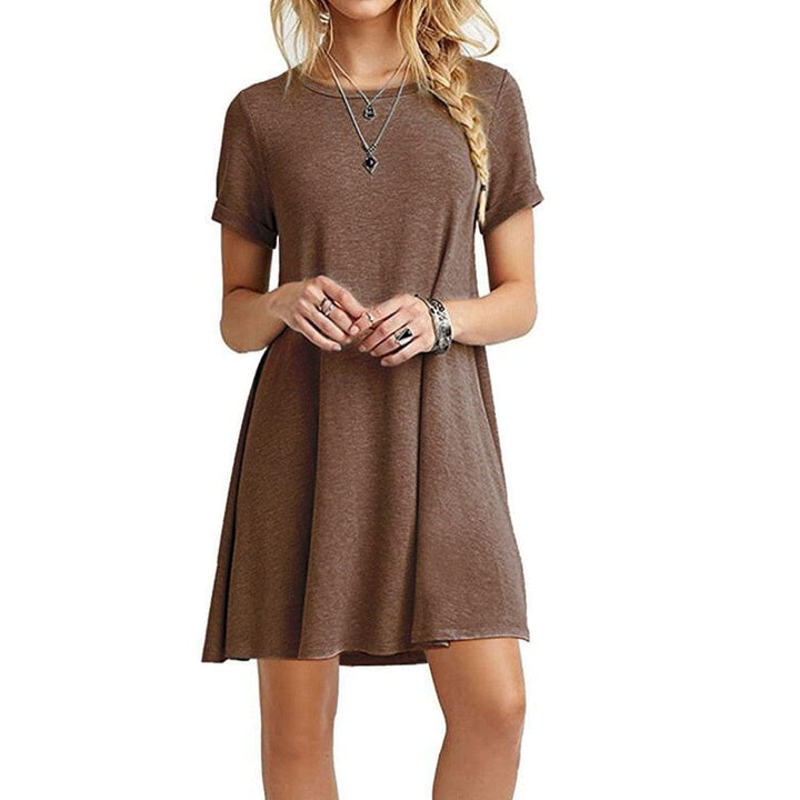 Casual Boho Beach Dresses Women's O-Neck Party Summer Dress Bennys Beauty World